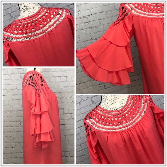 Altar’d State Coral Shift dress - Picture 3 of 4